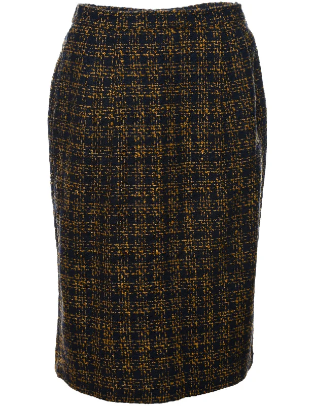 Black Pencil Skirt - M